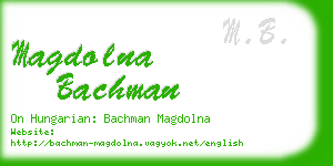 magdolna bachman business card
